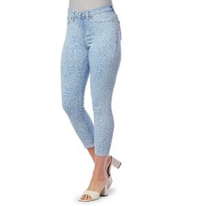 IMAN Global Chic 360 Blue Leopard Secret Sculpt Skinny Crop